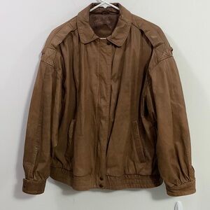 Brass Plum Leather Jacket - Best Leather by Alvear, Size Large